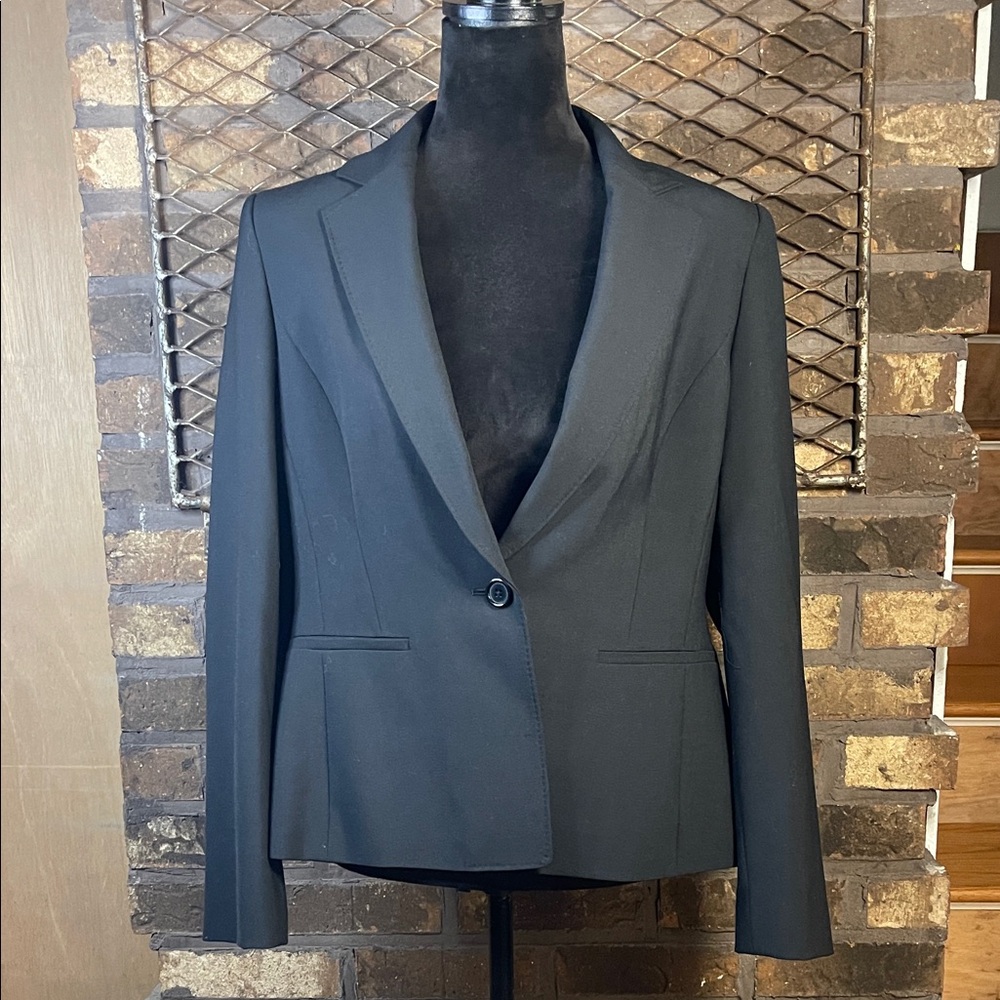 Ann Klein Classic Black Women's Blazer One Button 12